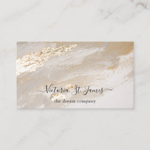 Signatur der Vintagen Gold Beige Business Card Visitenkarte
