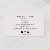 Signatur der Vintagen Gold Blush-Visitenkarte Visitenkarte (Rückseite)