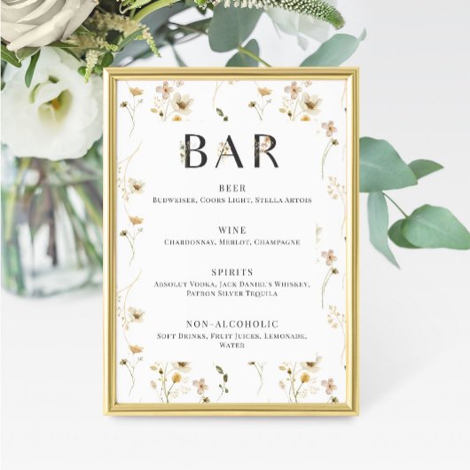 Signatur der Wildblume für Hochzeiten des Bar