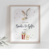 Signatur des Assistenten für Bücher und Geschenke Poster