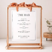 Signatur des Bar für Minimalistische Hochzeiten Poster
