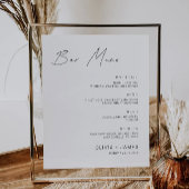 Signatur des Bar für Minimalistische Hochzeiten Poster