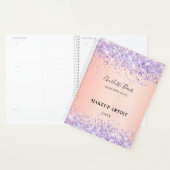 Signatur des lila Glitzer Planer (Anzeige)