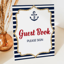 Signatur des nautischen Anchor Ahoy Guest Book Tab
