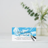 Signatur des Notar-Agenten Blue Visitenkarte (Stehend Vorderseite)