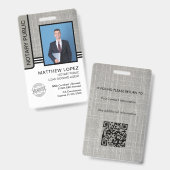 Signatur des öffentlichen Notars Agent-ID Ausweis (Vorder- & Rückseite)