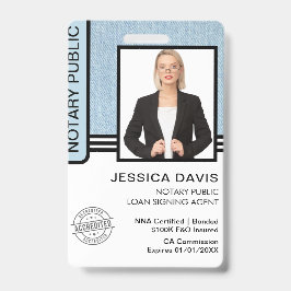 Signatur des öffentlichen Notars Agent-ID Ausweis