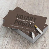 Signatur des öffentlichen Notars für den Agent Visitenkarte
