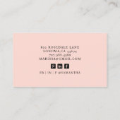 Signatur des öffentlichen Peach Pink Foto Script Visitenkarte (Rückseite)