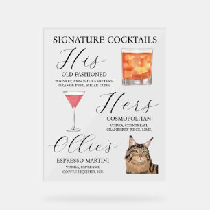 Signatur des Pet-Bar Acrylschild