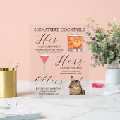 Signatur des Pet-Bar Acrylschild (Hochzeit)