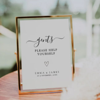 Signatur des Zimmers, Minimalistisches Hochzeitssy Einladung