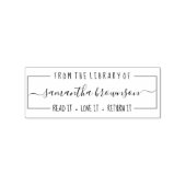 Signatur eines benutzerdefinierten Bibliotheksleit Gummistempel (Prägung)