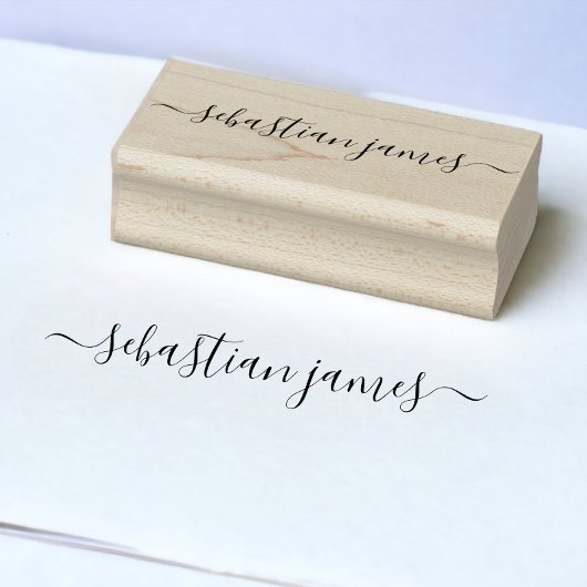 Signatur Elegant Personalisiert Gummistempel