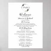 Signatur für das Mongram-Hochzeitsprogramm Poster (Vorne)