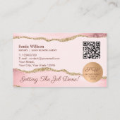 Signatur für mobile Notare und Kredite Agent rosa Visitenkarte (Rückseite)