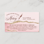 Signatur für Notare-Mobilfunk-Agent Pink QR-Code Visitenkarte (Vorderseite)