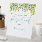 Signatur für Rezeptkarten | Summer Lemons Brautpar Sockelschild (In Situ)