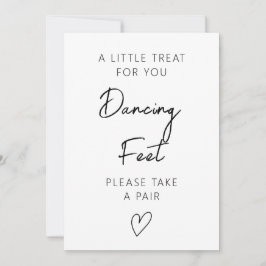 Signatur für Tanzfüße, Hochzeitsschwellen Einladung
