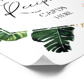 Signatur für tropisches Brautparty Poster (Ecke)