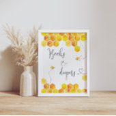 Signatur für Wasserfarbenbienen und Windeln Poster