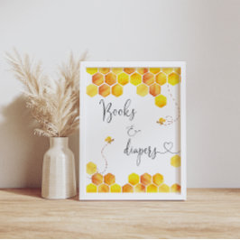 Signatur für Wasserfarbenbienen und Windeln Poster