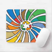 Signatur-Kunst Gerecycelt Mousepad (Mit Mouse)