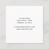 Signatur Modern Mandala Square Business Card Quadratische Visitenkarte (Rückseite)