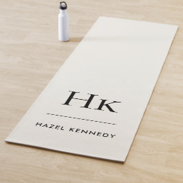Signatur-Monogramm Einfach Elegant Elfenbein-Yoga- Yogamatte