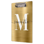 Signatur Monogramm Gold Schimmer Folie Klemmbrett (Links)