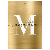 Signatur Monogramm Gold Schimmer Folie Klemmbrett (Rückseite)