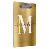 Signatur Monogramm Gold Schimmer Folie Klemmbrett (Rechts)