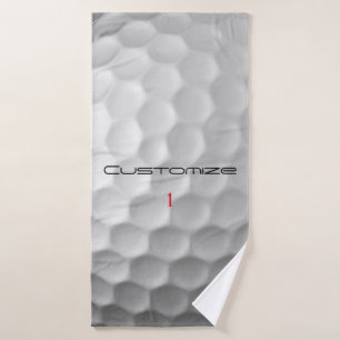 Signatur-Serie 1 personalisierte Golfball-Geschenk Badehandtuch