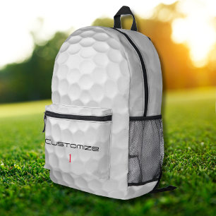 Signatur-Serie 1 personalisierte Golfball-Geschenk Bedruckter Rucksack