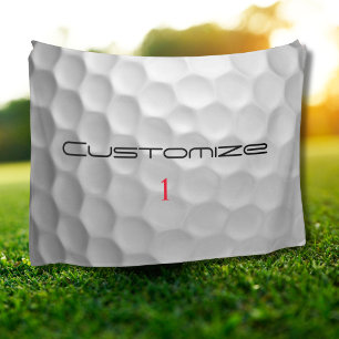 Signatur-Serie 1 personalisierte Golfball-Geschenk Fleecedecke