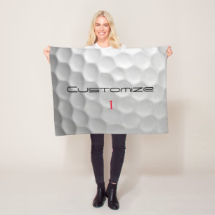 Signatur-Serie 1 personalisierte Golfball-Geschenk Fleecedecke