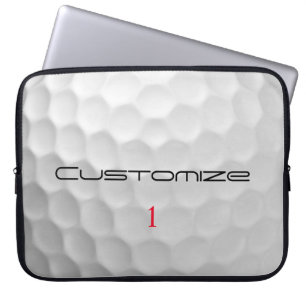 Signatur-Serie 1 personalisierte Golfball-Geschenk Laptopschutzhülle