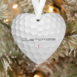 Signatur-Serie 1 personalisierte Golfball-Geschenk Ornament