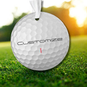 Signatur-Serie 1 personalisierte Golfball-Geschenk Ornament