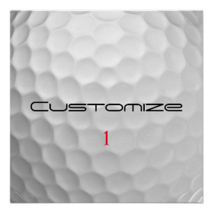 Signatur-Serie 1 personalisierte Golfball-Geschenk Poster