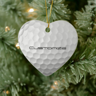Signatur-Serie Personalisierte Golfball-Geschenke Keramik Ornament