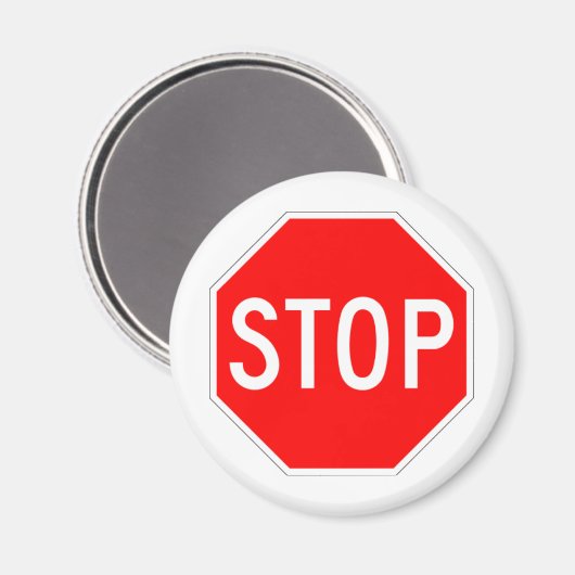 Signatur stoppen - Autobahn Hexagon Magnet (Vorderseite/Rückseite)