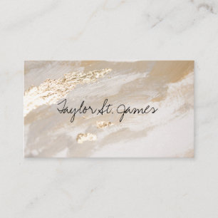 Signatur Vintage Gold Beige Malerei Geschäft Auto Visitenkarte