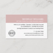 Signatur von Agent-Script-Logos für Notare Rosa Visitenkarte (Rückseite)