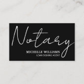 Signatur von Agent-Script-Logos für Notare Visitenkarte (Vorderseite)