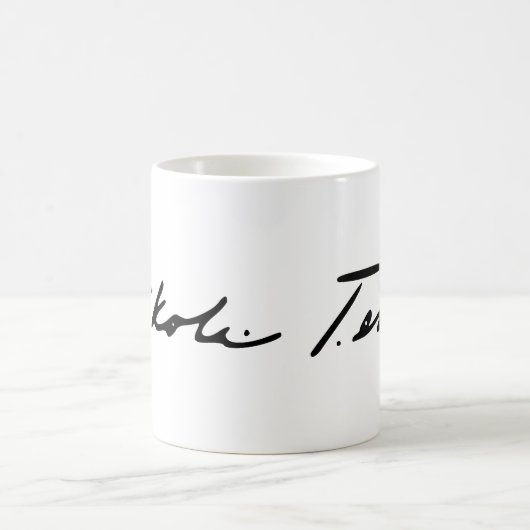 Signatur von Elektrizitätsgenius Nikola Tesla Kaffeetasse (Mittel)