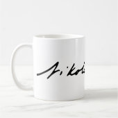 Signatur von Elektrizitätsgenius Nikola Tesla Kaffeetasse (Links)