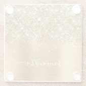 Signatur von Glitzer und Foil Girly Glasuntersetzer (Rückseite)