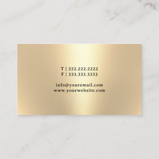 Signatur von Notar-Agent Gold Pen Nib Logo Schwarz Visitenkarte (Rückseite)