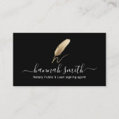 Signatur von Notar-Agent-Gold-Quill-Logo Visitenkarte (Vorderseite)